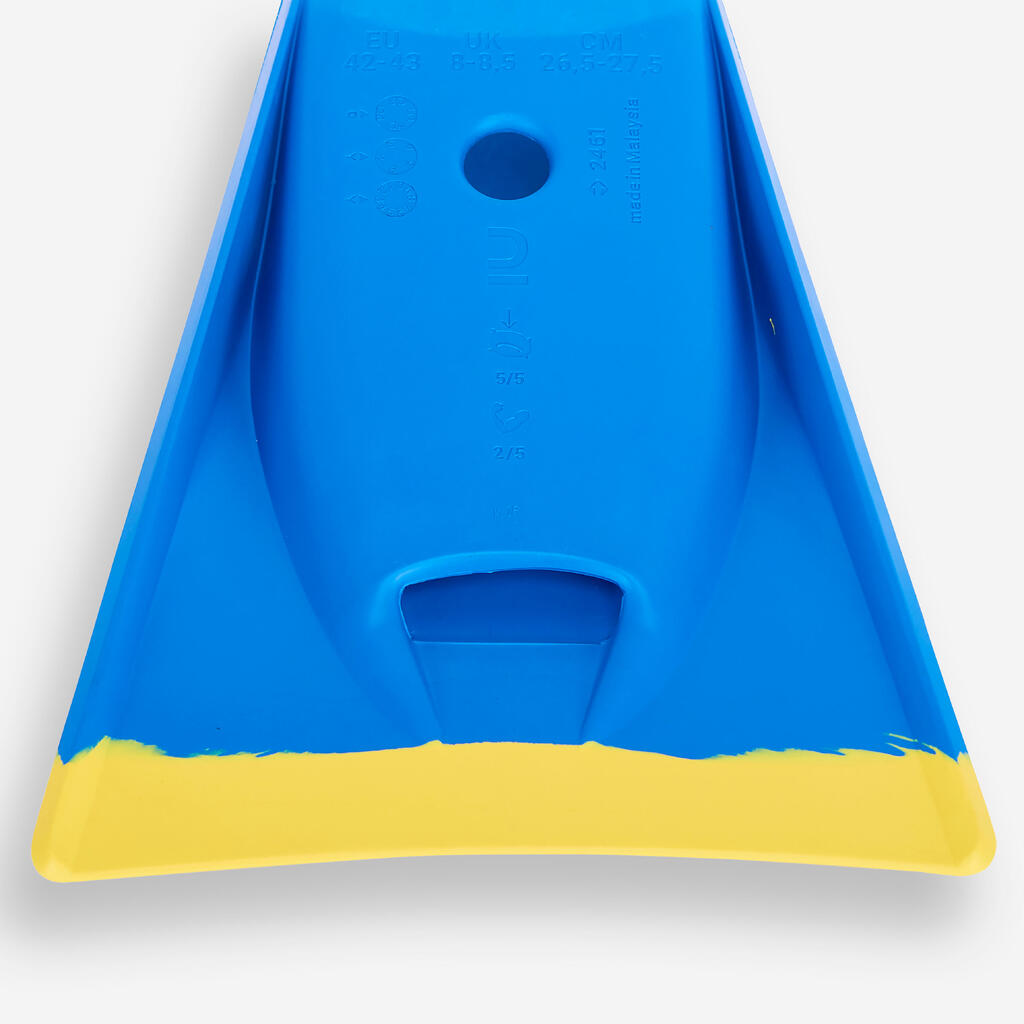 100 bodyboard fins-blue yellow