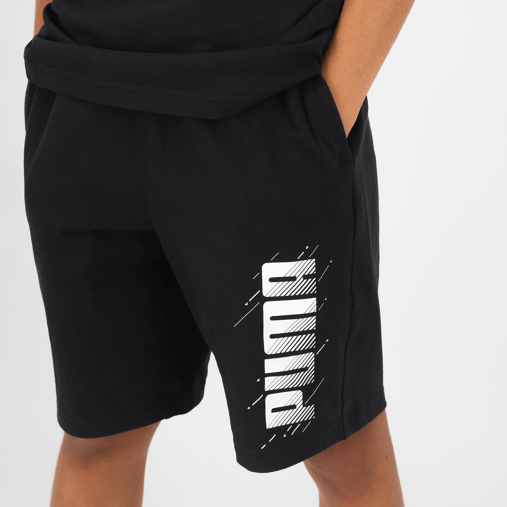 Calções de Ginástica Criança Estampado Preto 3/6