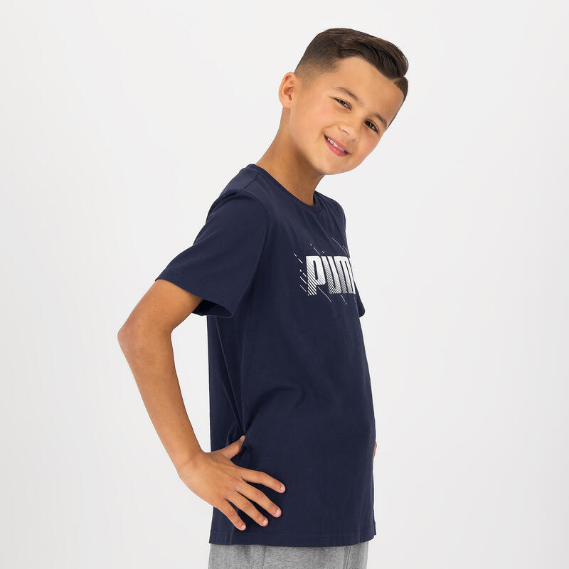 T-shirt imprimé Puma enfant - bleu marine