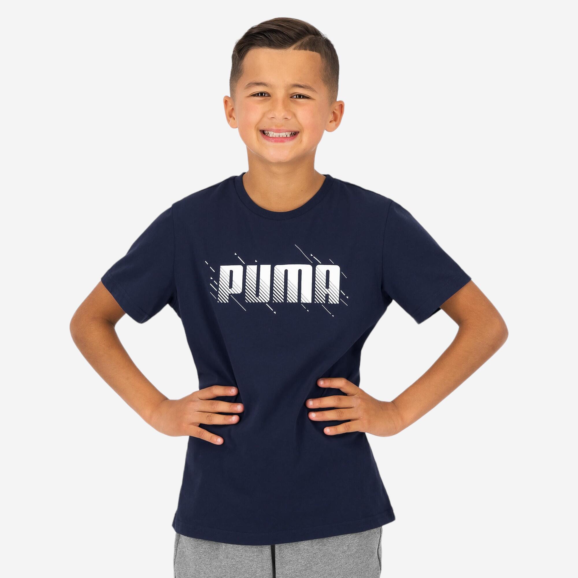 Printed T-shirt Puma - navy blue