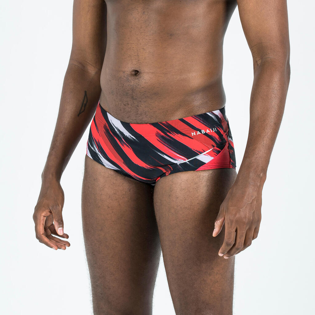 Men’s square-cut swim trunks - 900 pint yellow green