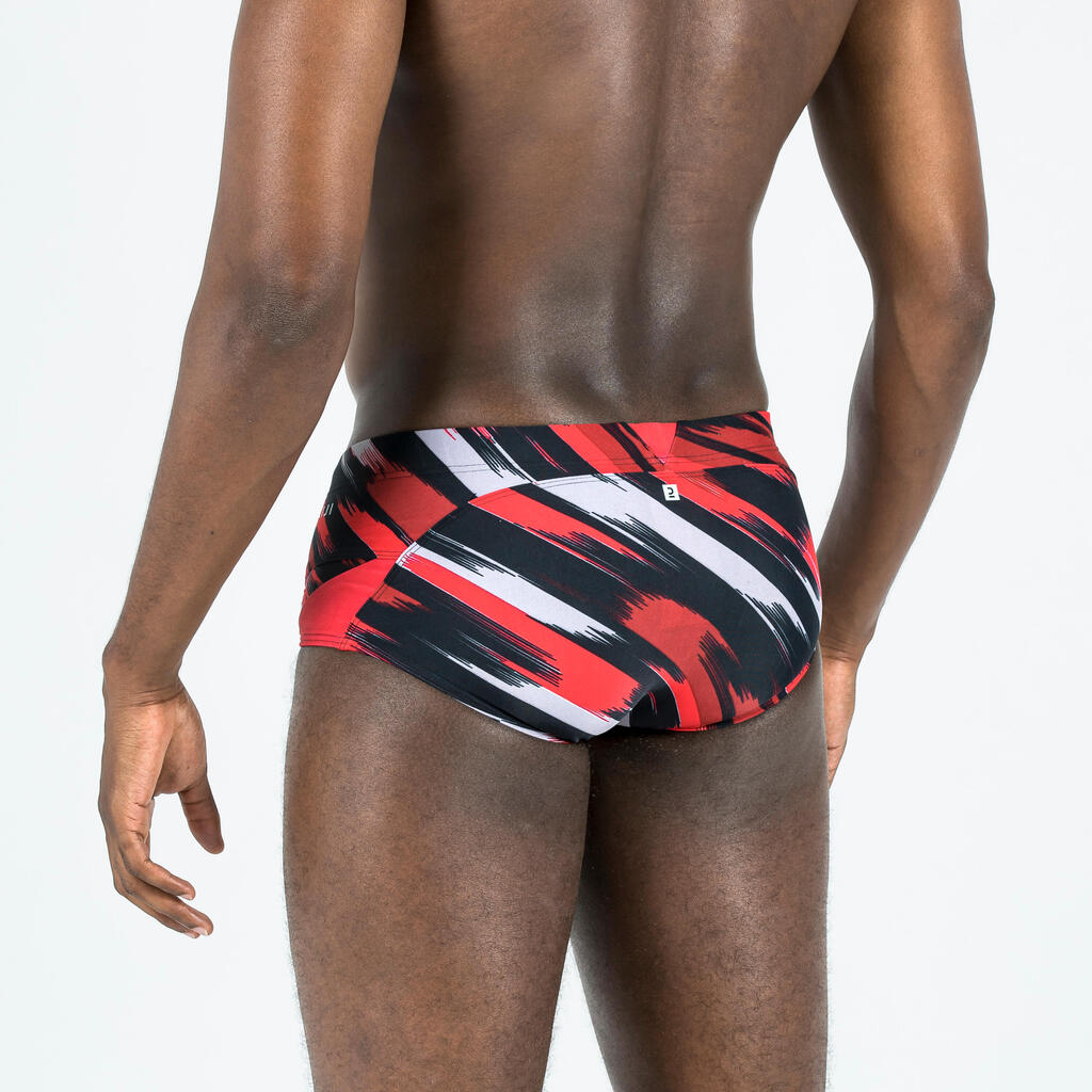 Men’s square-cut swim trunks - 900 pint yellow green