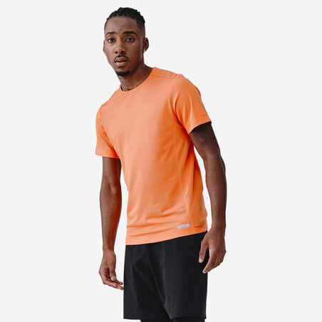 Oranžna moška tekaška majica s kratkimi rokavi DRY