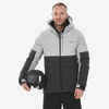 Men's Mid-Length Warm Ski Jacket 100 - Grey/Black