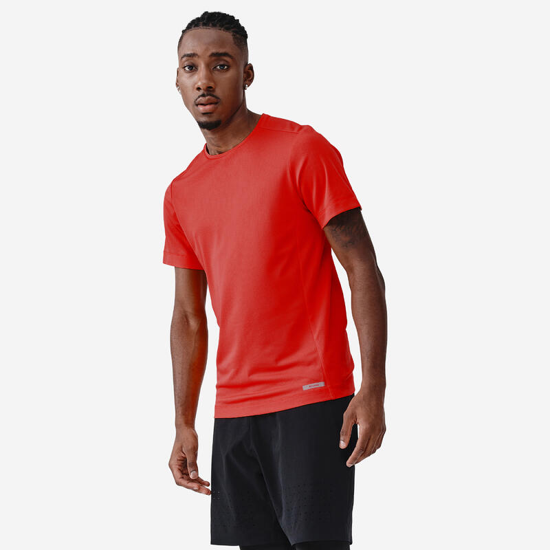 T-shirt running respirant homme - Dry rouge brique