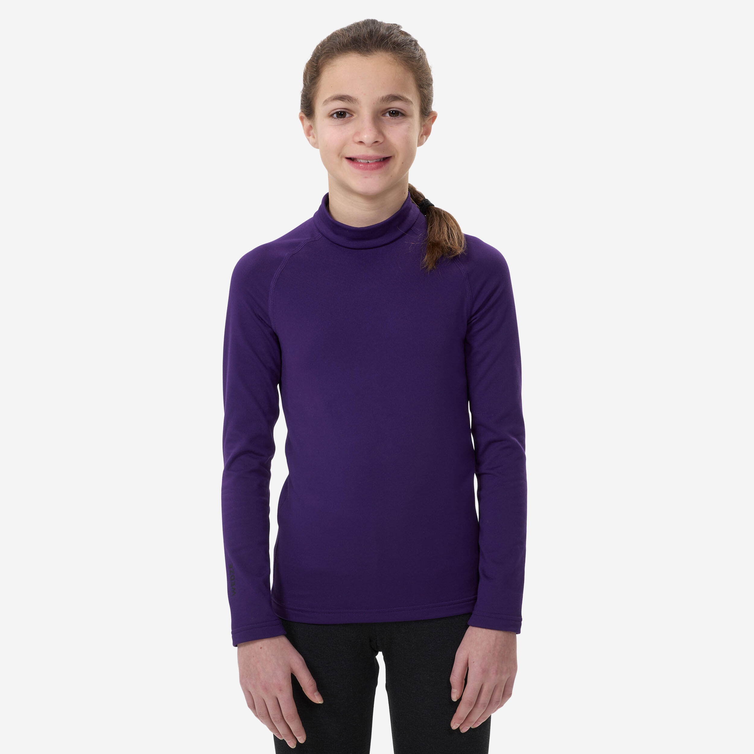 WEDZE Children’s thermal ski base layer top 500 - purple 