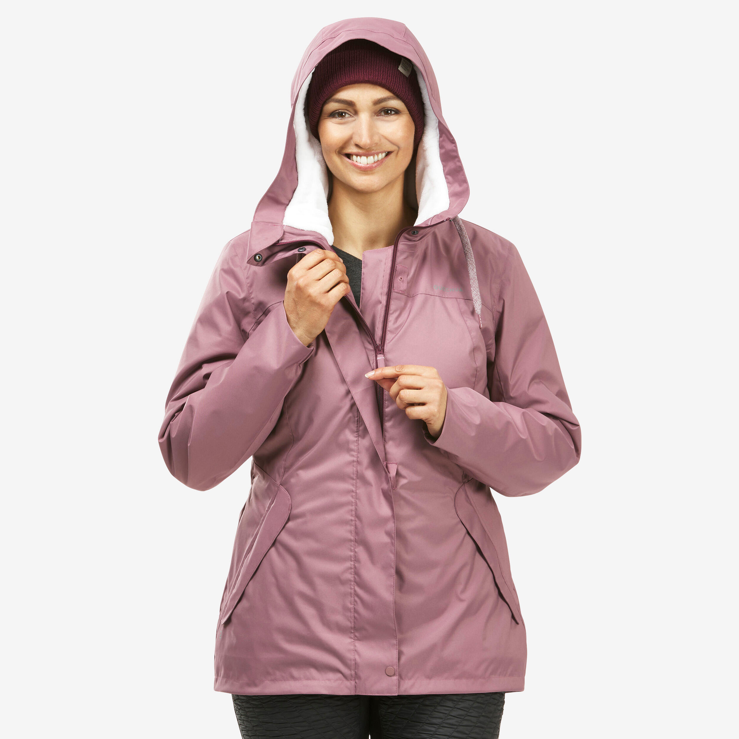 Women’s hiking waterproof winter jacket - SH500 -10°C 1/11