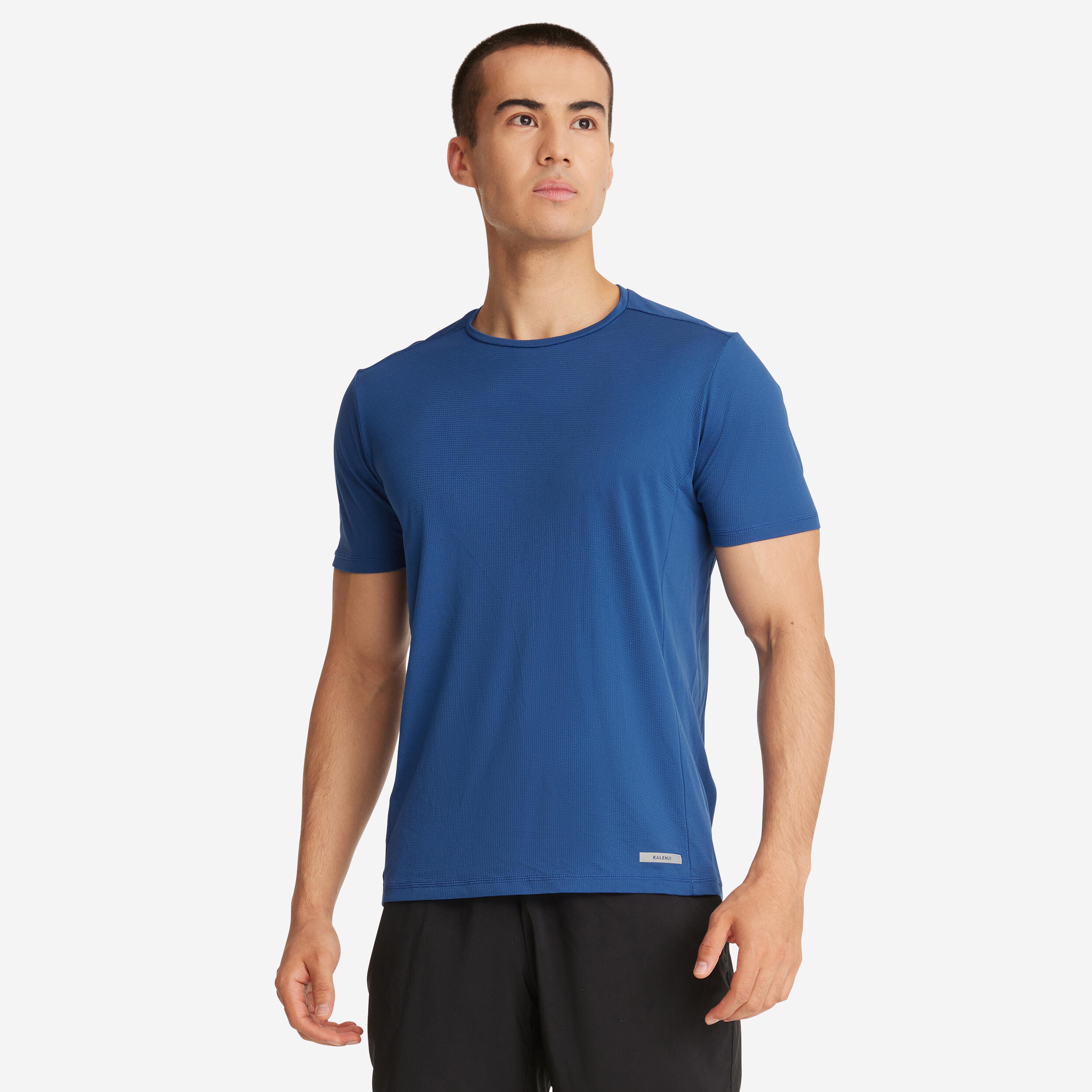 Men’s Running T-Shirt - Dry 100 - Deep blue - Kalenji - Decathlon
