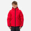 Bērnu īpaši silta, ūdensnecaurlaidīga, polsterēta slēpošanas jaka “150 Warm”, sarkana