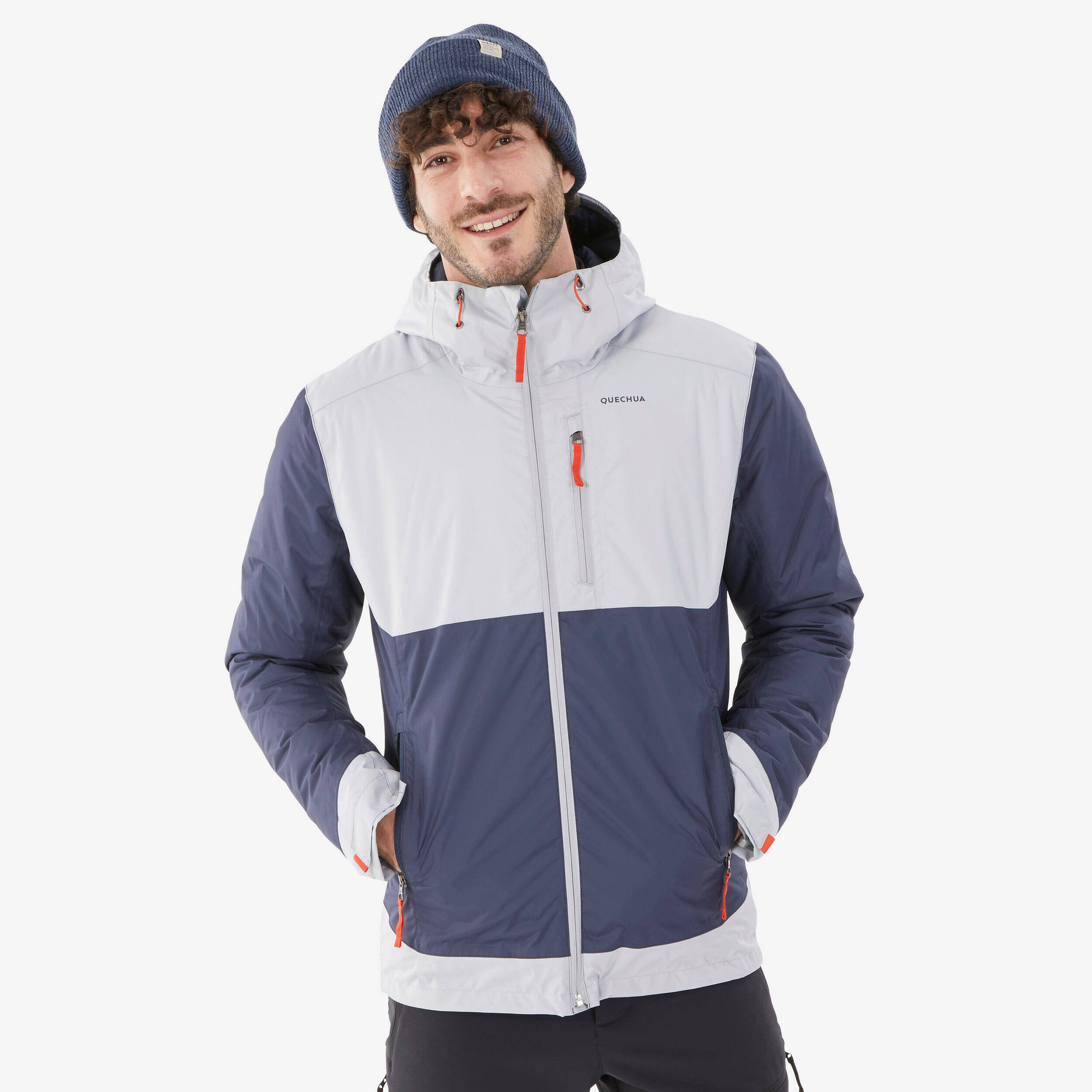 Men’s Waterproof Hiking Jacket -10°C NH500 - Grey -  1