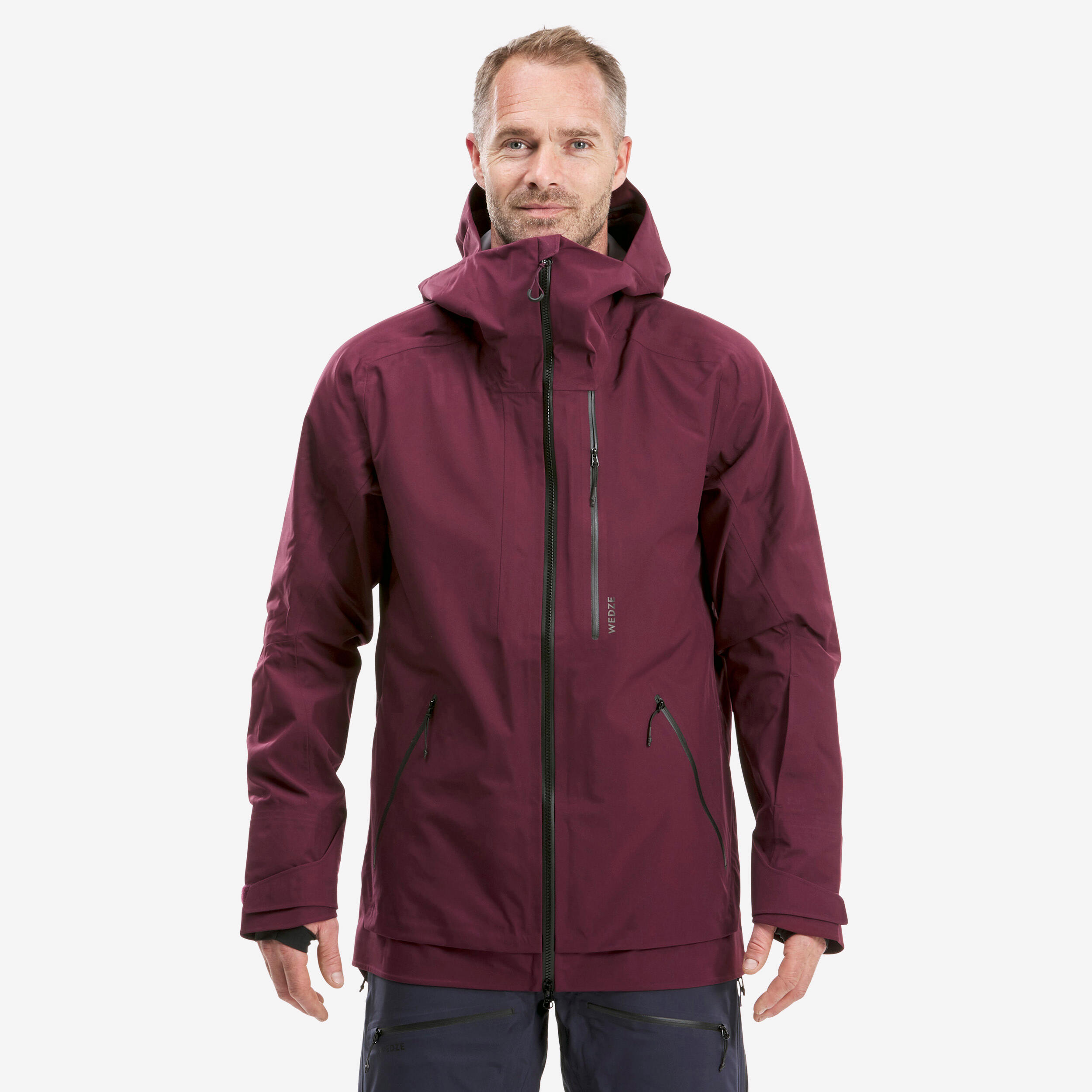 WEDZE Men's Ski Jacket - FR500 - Bordeaux