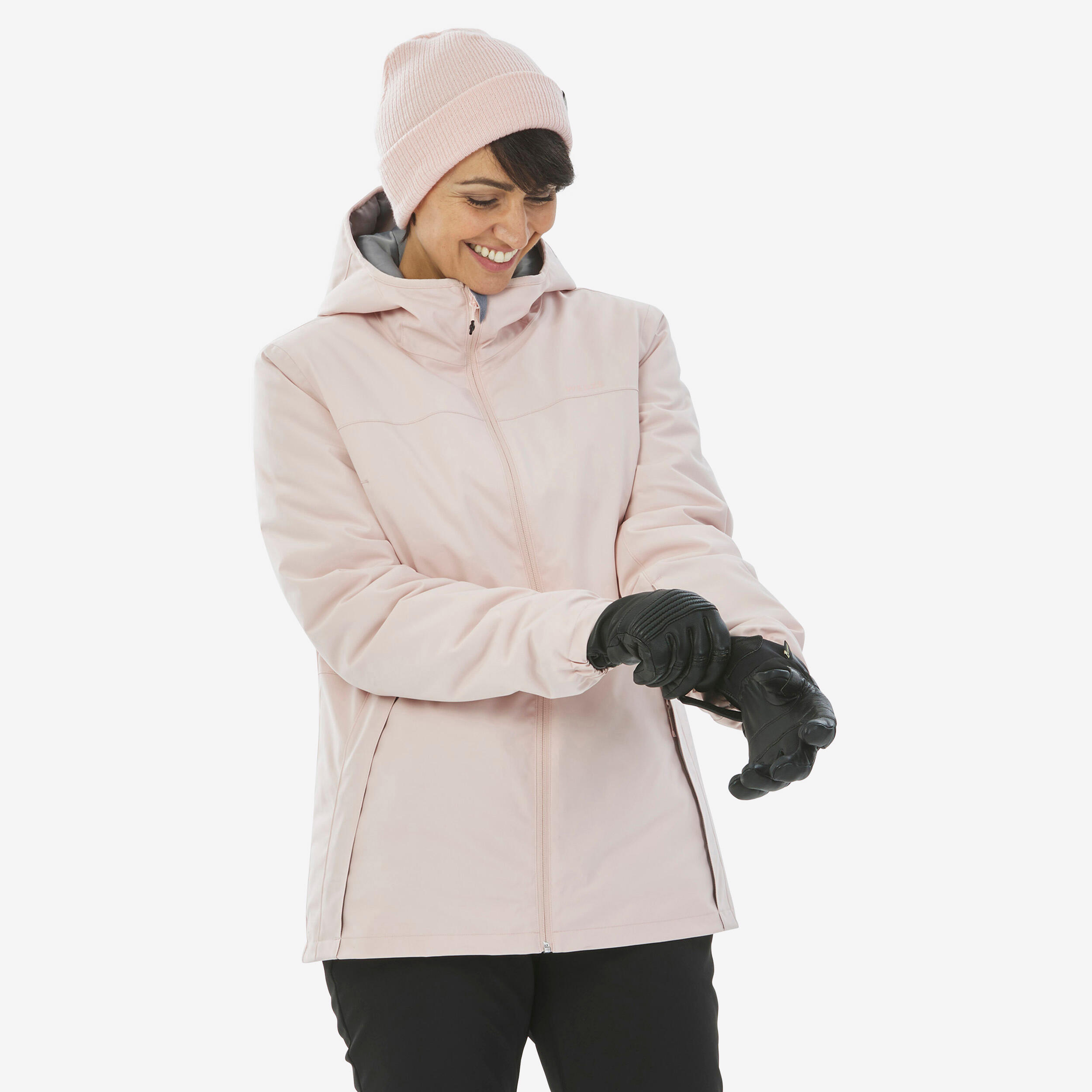 Wed'ze Decathlon Women's Oxylane Black + Pink Winter Ski Jacket