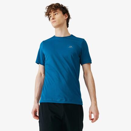 T-shirt de running respirant homme - kiprun run 100 dry bleu foncé