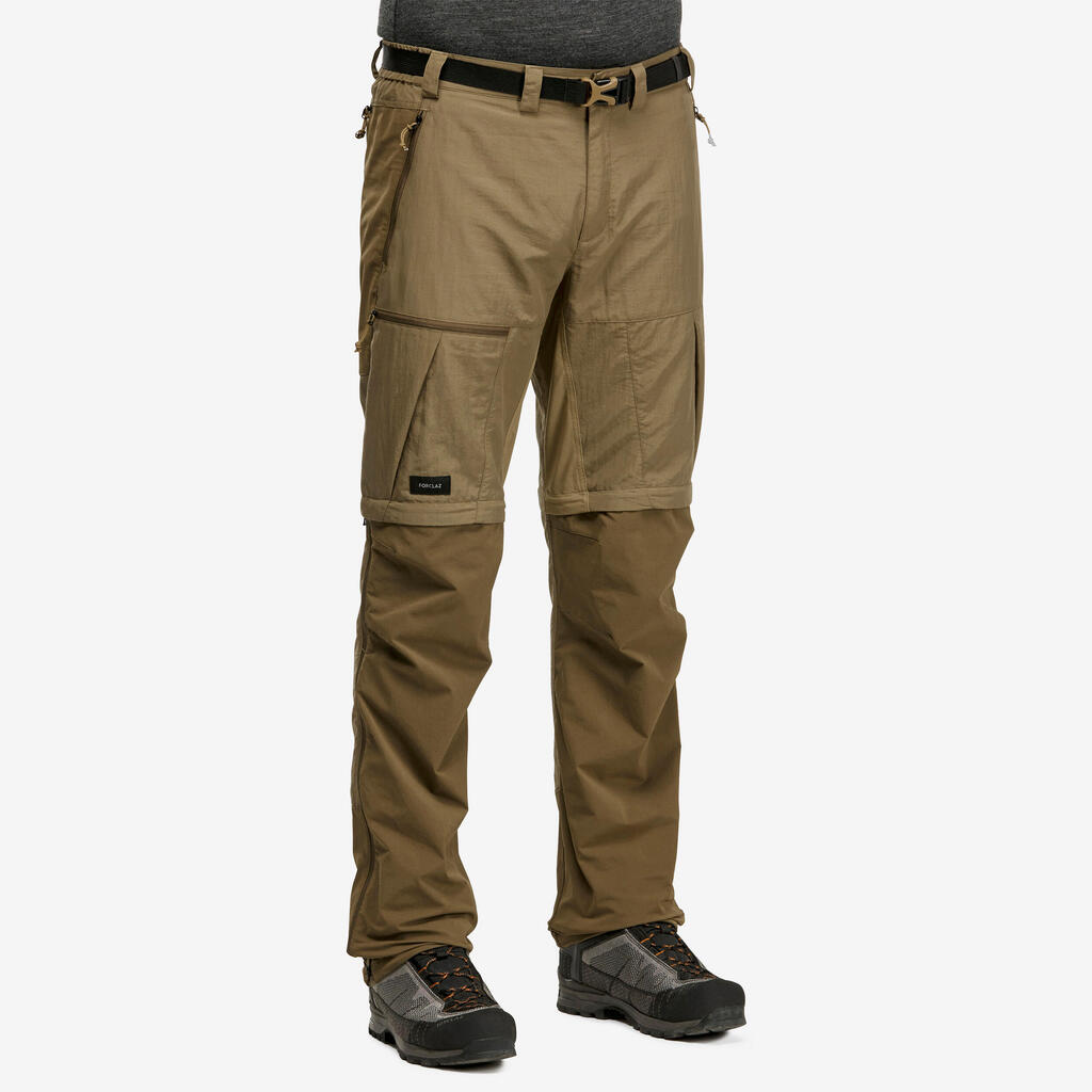 Muške pantalone 2u1 za treking MT500 kaki