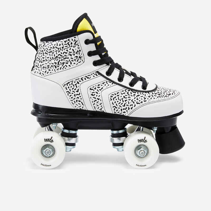 Kids' Roller Skates Quad 100 White Memphis Decathlon