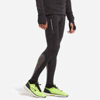 Warm Men's Running Tights - Black/Grey