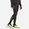 Vīriešu siltas skriešanas pieguļošas bikses “KIPRUN Run 500”, melnas