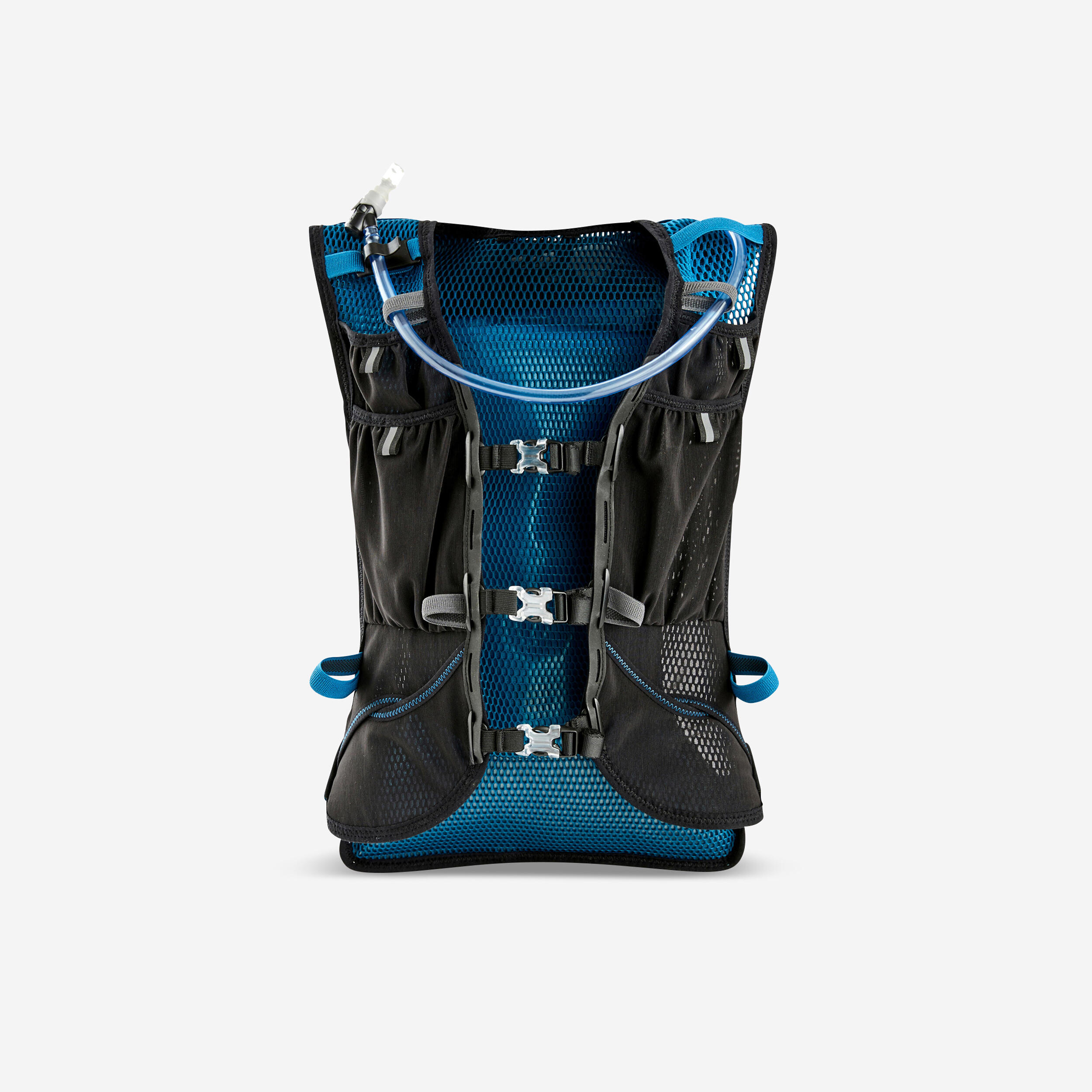 SAC DE TRAIL RUNNING MIXTE 10 L BLEU ET NOIR VENDU AVEC POCHE A EAU 1L Decathlon