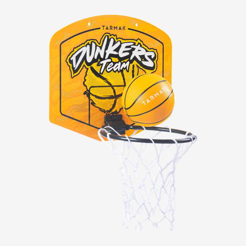 Mini panier de basket enfant/adulte SK100 Dunkers Jaune. Ballon inclus.