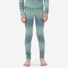 Kids Ski Base Layer Bottoms 500 Green