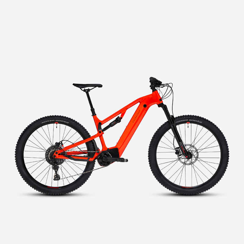 29" Full Suspension Electric Mountain Bike E-Expl 520 S - Bright Red