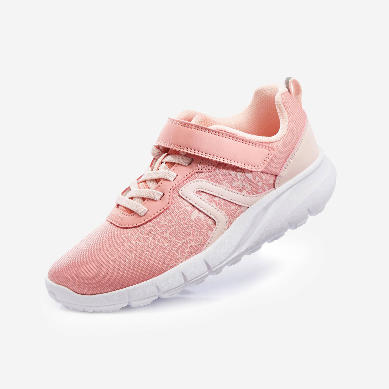 Kids' lightweight and waterproof rip-tab trainers, pink