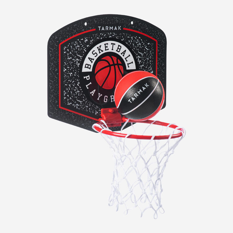 Mini panier de basket enfant/adulte SK100 Playground Noir Rouge. Ballon inclus.
