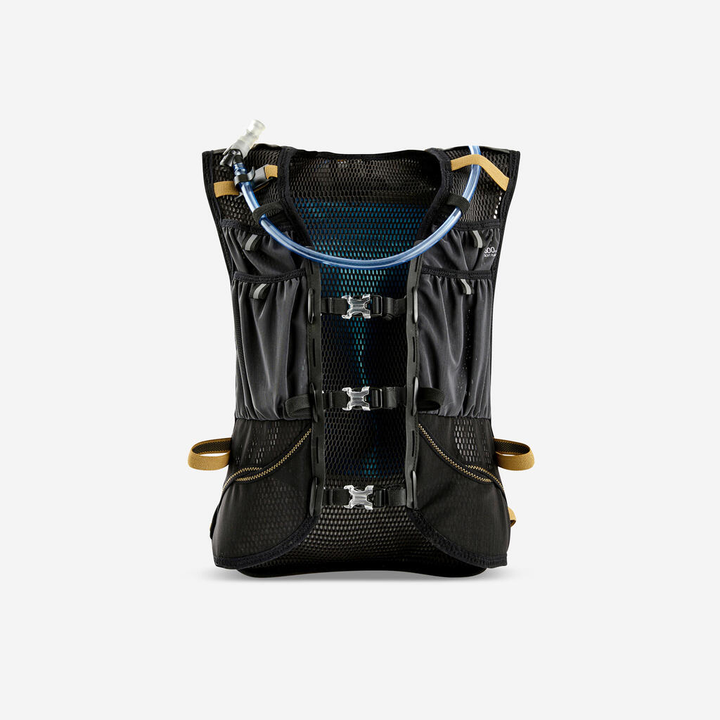 10L TRAIL RUNNING BAG UNISEX - BLACK/BRONZE - Sold with 1L water bladder