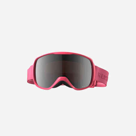 KIDS AND ADULT SKIING AND SNOWBOARDING GOOD WEATHER GOGGLES G 500 S3 NEON PINK