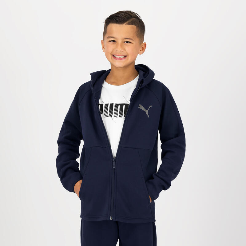 Chaqueta Puma Niños Azul Capucha