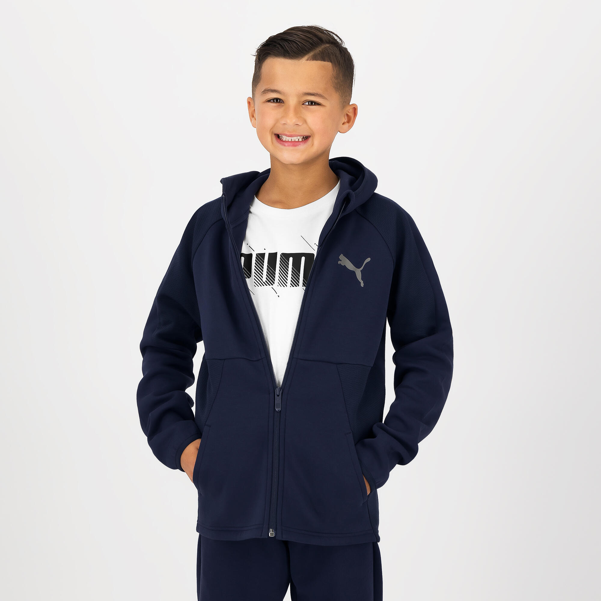 Puma Giacca con cappuccio per bambini - blu