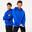 Sudadera Capucha Fitness Essential Hombre Azul Transpirable