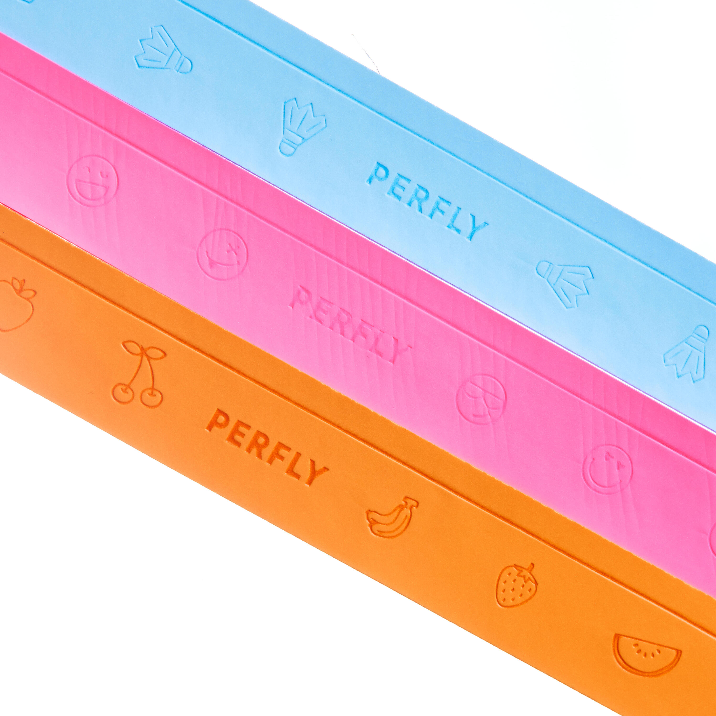 Overgrip de badminton fun x 3 cobre rosa azul celeste 7/7