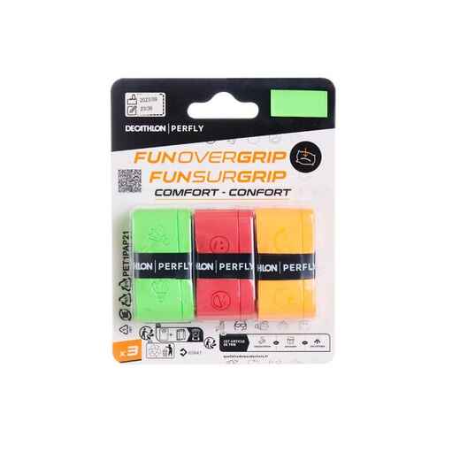 
      BADMINTON FUN OVERGRIP X 3 LIME RED OR
  