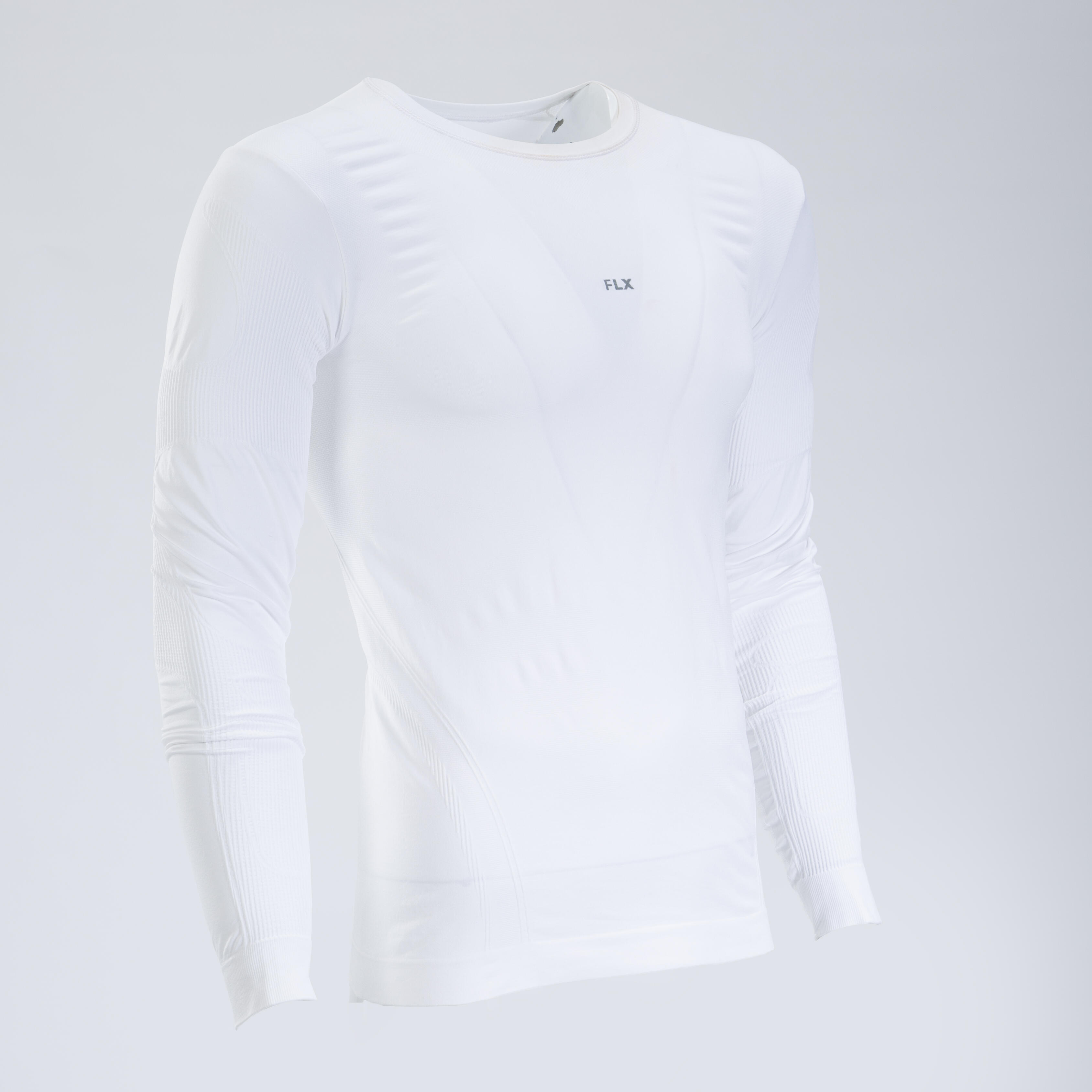 Adult Sun Protective Compression Top Full Sleeve White