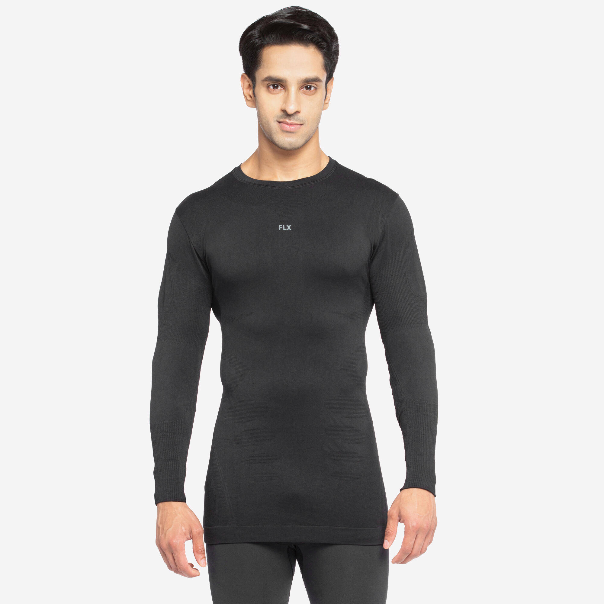 Adult Sun Protective Compression Top Full Sleeve Black