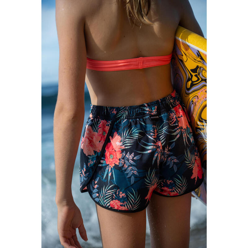 Boardshorts Mädchen 100 Katy Shiso schwarz