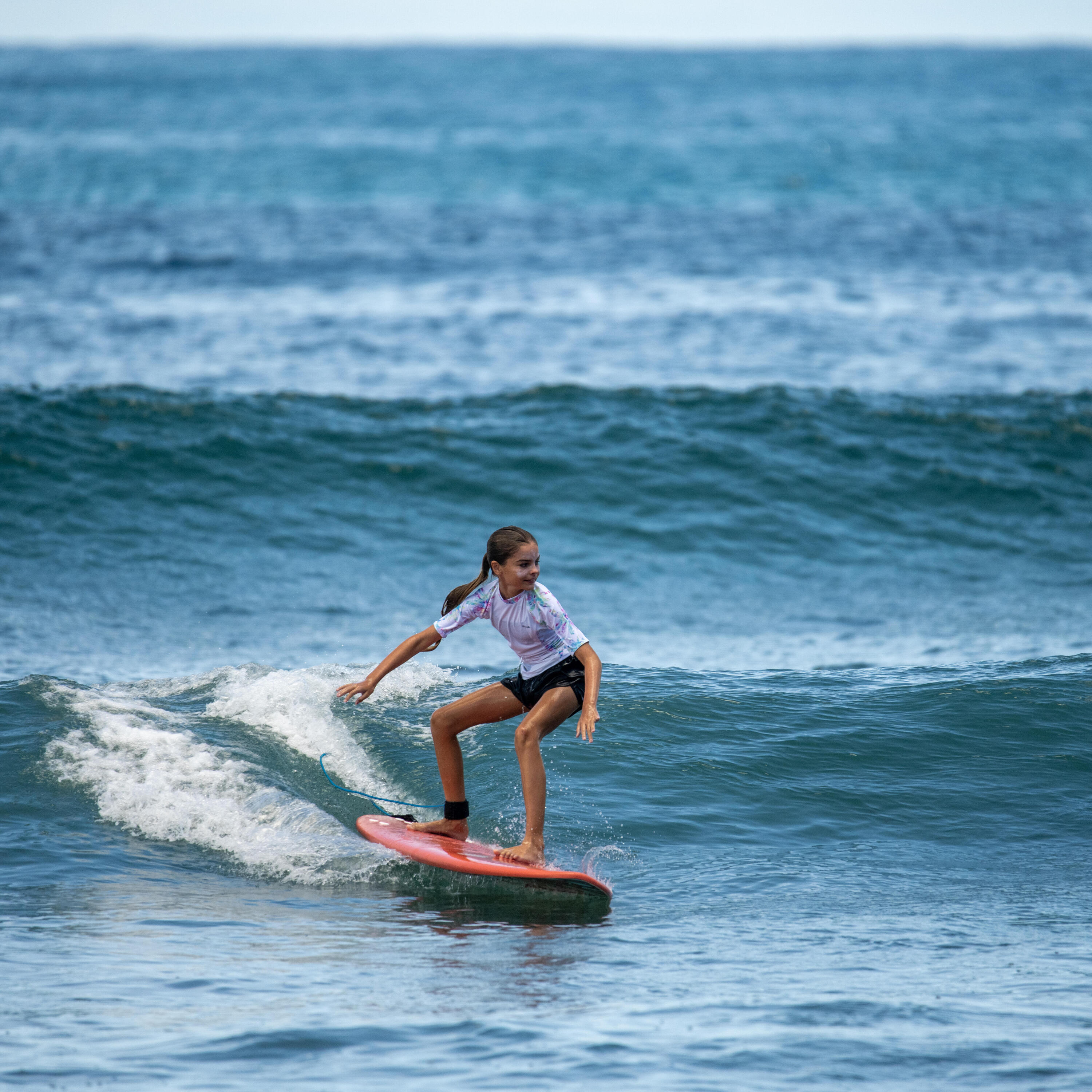 Surfboard Erwachsene/Kinder Schaumstoff 500 Soft 7´ orange 15/18