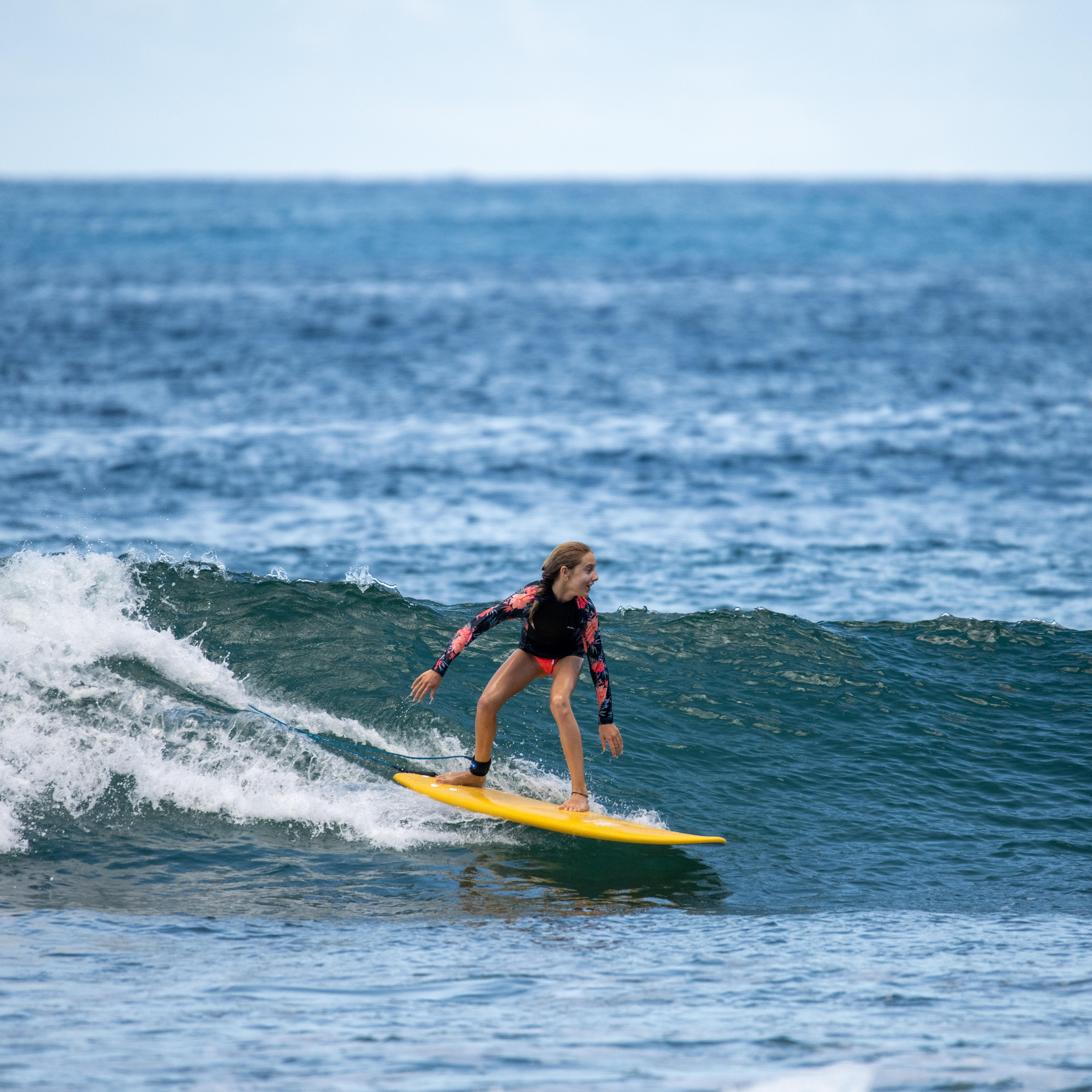 Kids' Long-Sleeved Surfing Rash Guard, 500 - OLAIAN