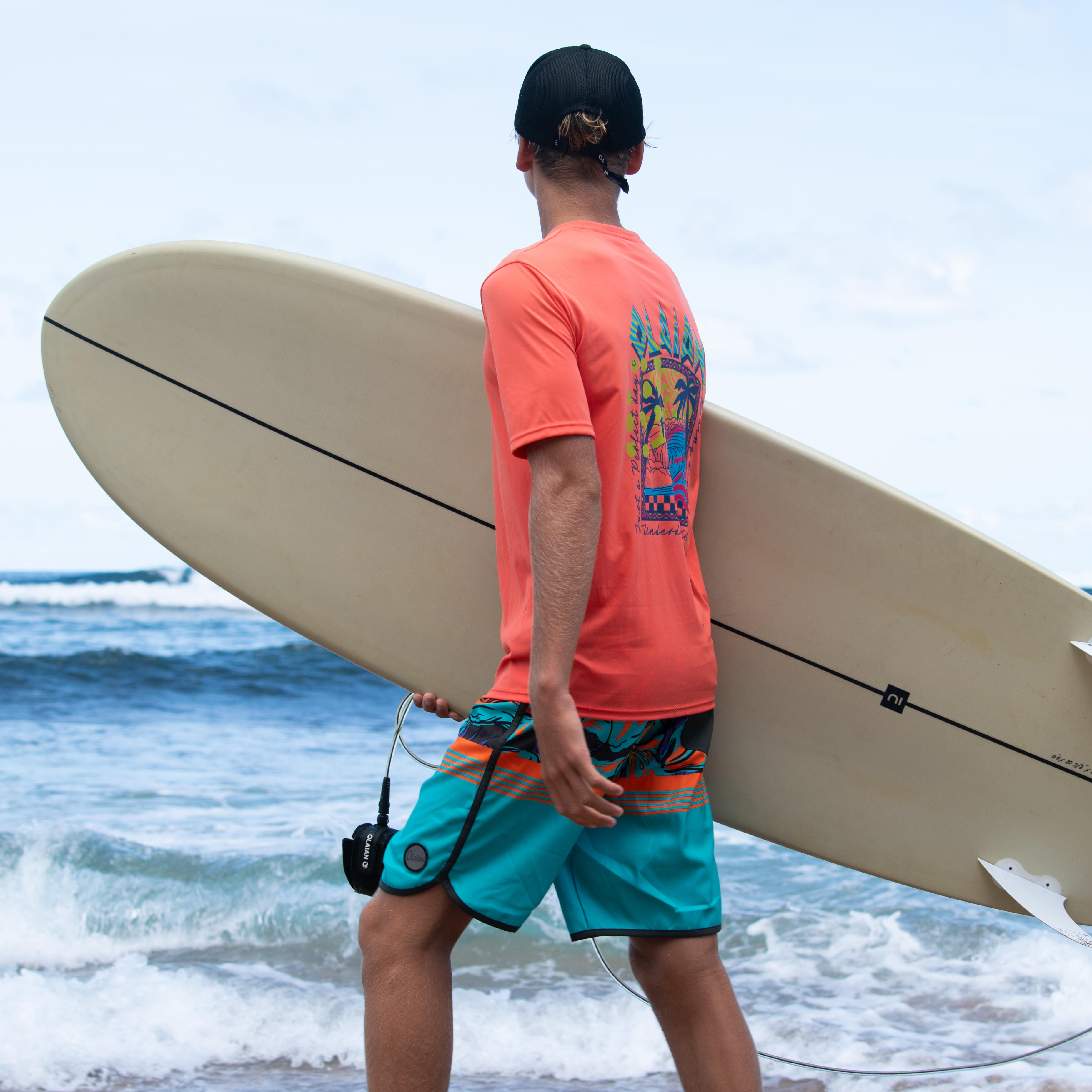 Maillot dermoprotecteur de surf à manches courtes enfant, 100 - OLAIAN