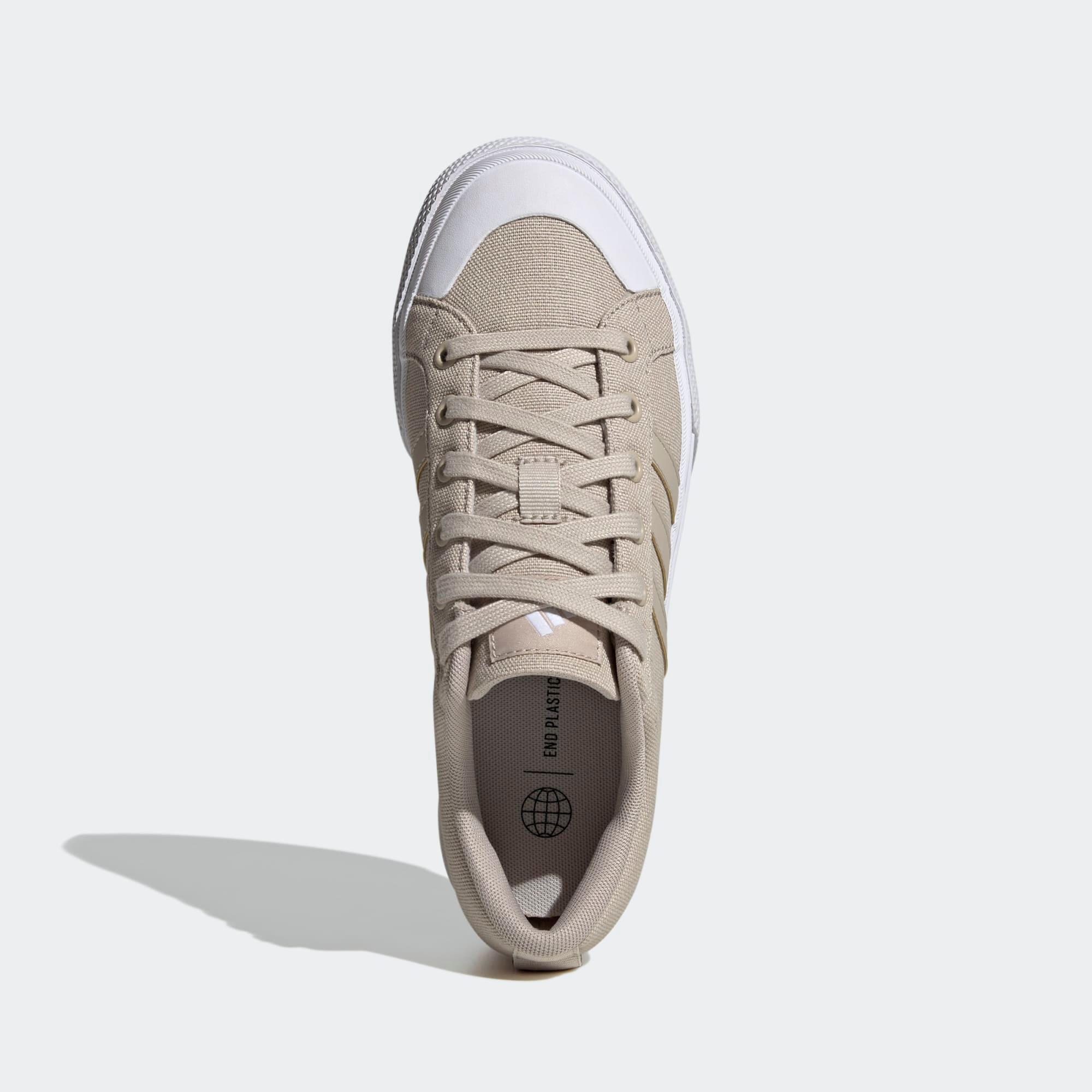 Baskets de marche femme, Bravada plateforme beige 7/8