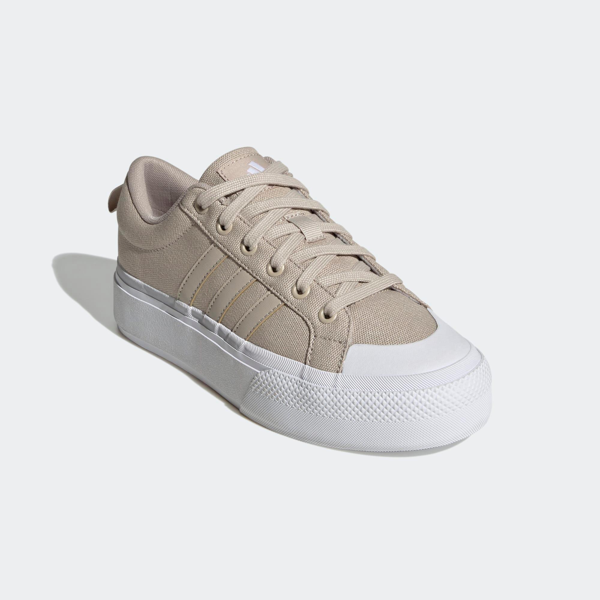 Baskets de marche femme, Bravada plateforme beige 5/8
