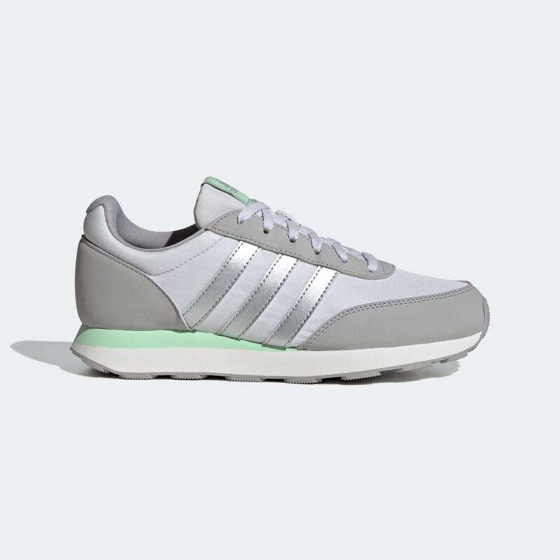 Baskets de marche urbaine femme, Run 60s 3.0 gris vert