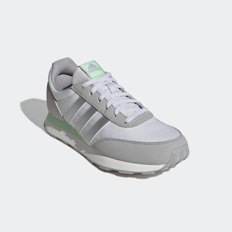 Baskets de marche urbaine femme, Run 60s 3.0 gris vert