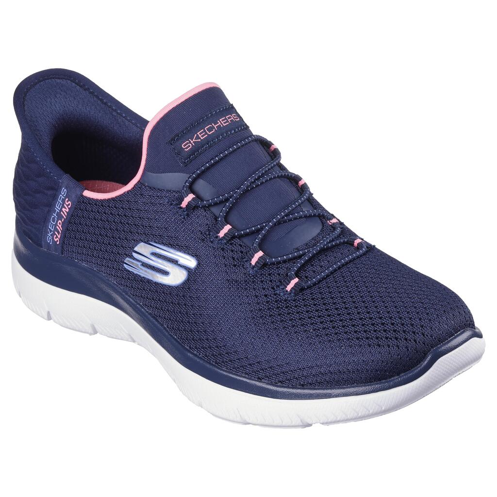 ДАМСКИ ОБУВКИ ЗА СПОРТНО ХОДЕНЕ SKECHERS SLIP INS SUMMITS, ТЪМНОСИНИ