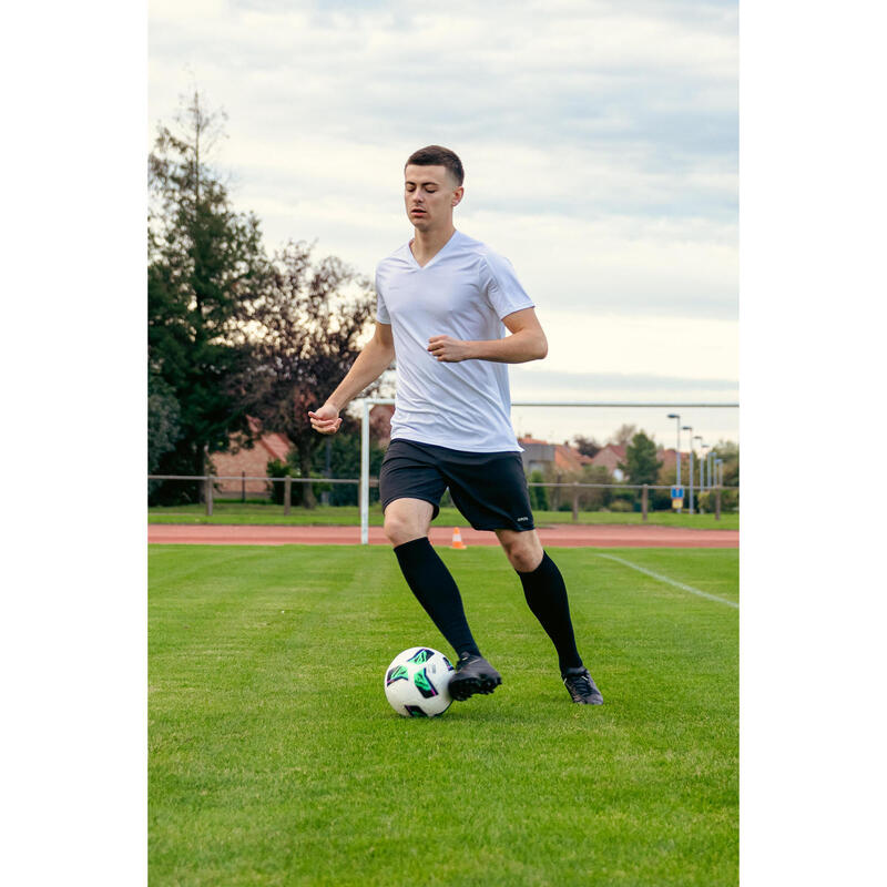 Voetbalshirt met korte mouwen voor volwassenen ESSENTIAL wit