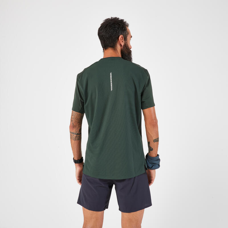 Maglia running uomo RUN 900 ULTRA verde scuro-grigio