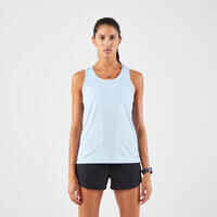 Camiseta sin mangas Running transpirable mujer - Kiprun Run 100 azul claro 