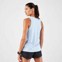 Camiseta sin mangas Running transpirable mujer - Kiprun Run 100 azul claro 