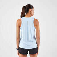 Women's Running Breathable Tank Top - Kiprun Run 100 Sky Blue